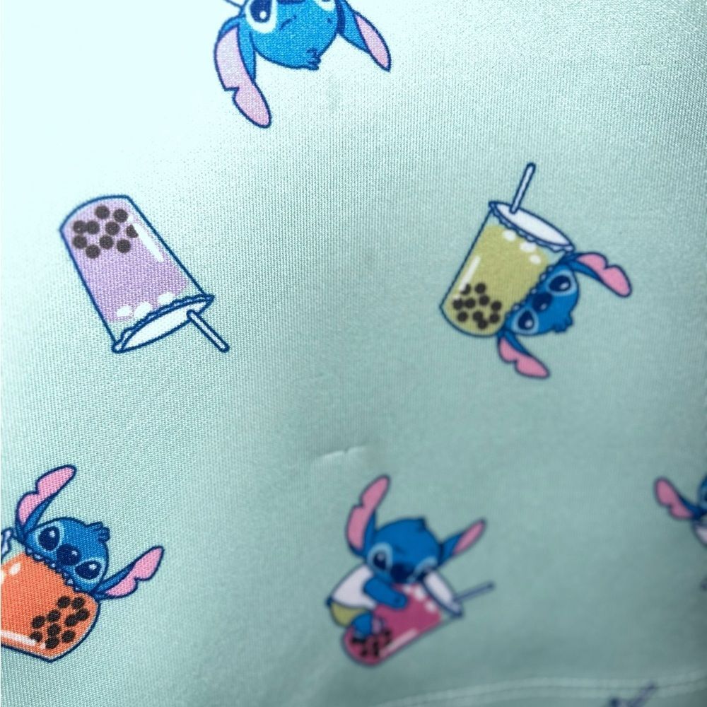 Disney Stitch Boba Teal Skater Skirt 2X Green Elastic Waist Lilo & Stitch Cute - Picture 6 of 8